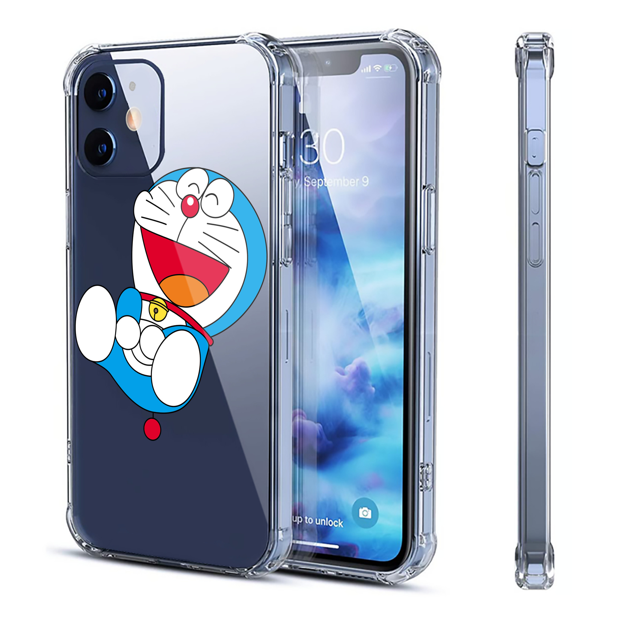 （画像用） ドラえもん Doraemon 【iPhone 12シリーズ対応】透明スマホケース（クリアソフトケース）